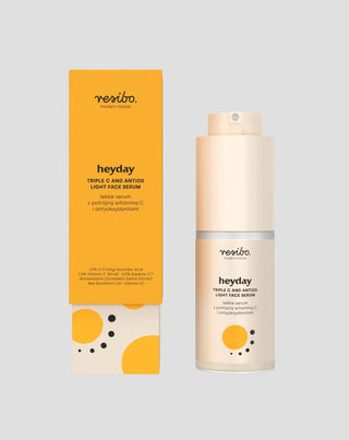 Подхранващ, озаряващ серум за лице Heyday с антиокислители и троен вит. C 30 ml Resibo - 4