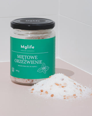 Магнезиева сол за баня със сол Epsom и етерично масло Ментова свежест Mglife - 2
