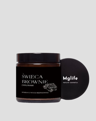Веган свещ с аромат на малиново брауни 120 ml MgLife - 4