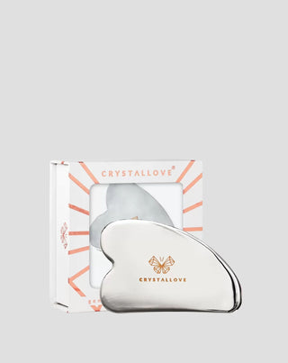 Плочка за масаж на лице гуаша от неръждаема стомана Cryo Ice Gua Sha Crystallove - 1