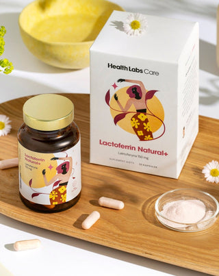 Хранителна добавка с лактоферин 150 mg от краве мляко Lactoferrin Natural+ Health Labs Care 30 капсули - 2