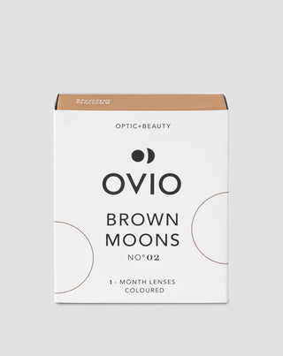 Цветни месечни контактни лещи, кафяво Brown Moons no. 2 Ovio - 1