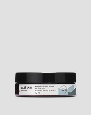 Подхранващ крем за суха и уморена кожа със зелен чай и алое вера, Mel Skin - 1