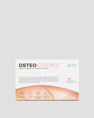Хранителна добавка, подпомагаща здравето и правилната плътност на костите Osteoessence Gardenpharm 60 капсули - 1