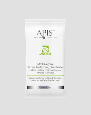Maska algowa dla cery trądzikowej z bambusem i zieloną herbatą Acne-Stop Apis - 1