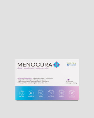 Хранителна добавка за облекчаване на симптомите на менопаузата Menocura Gardenpharm 30 капсули - 1