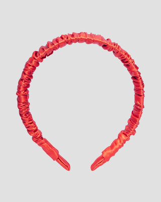 Twisty, Копринена диадема за коса, 100% естествена коприна, в червено - 1